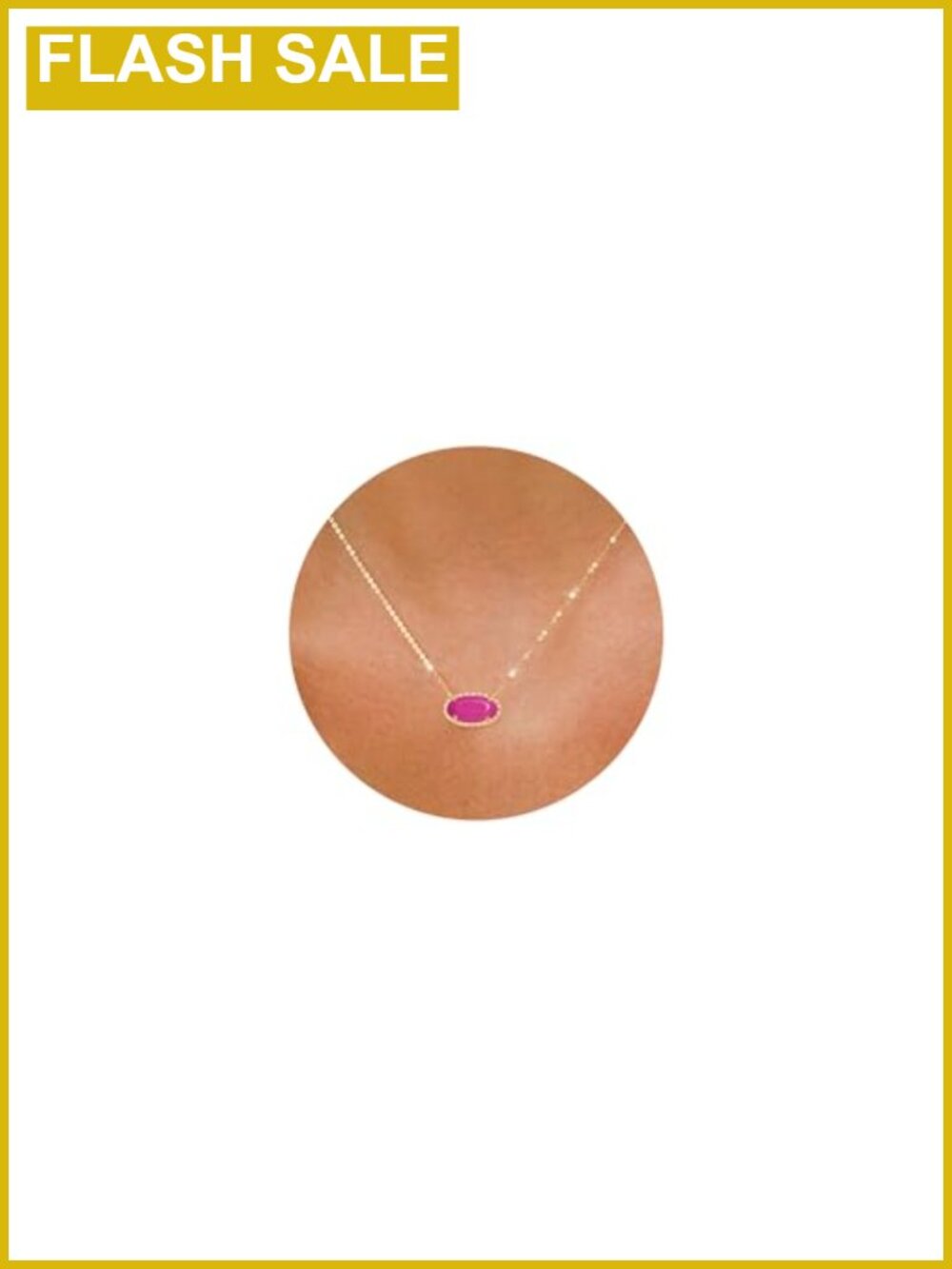 Dainty Gold Plated Pendant Necklace with Gemstone for Women